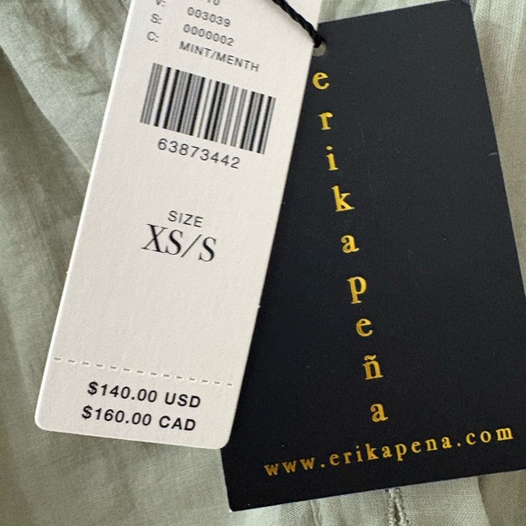 Erika Peña Anthropologie Breezy Puff-Sleeved Cotton Voile Buttondown Top Small - Picture 4 of 6